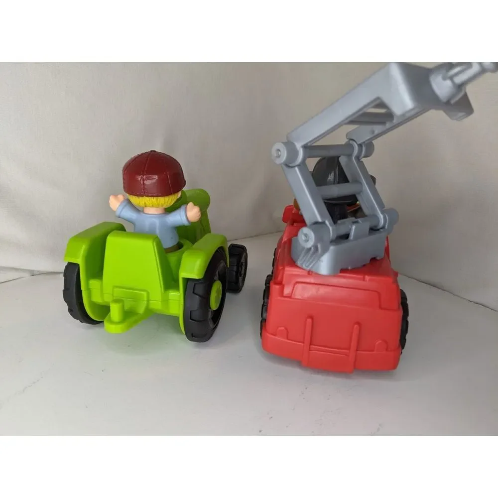 2‎ Fisher Price Little People Vehicles And People/ Firefighter And Farmer